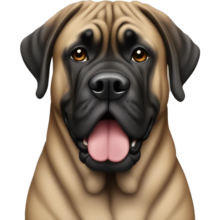 English mastiff, black face, tan brindle emoji