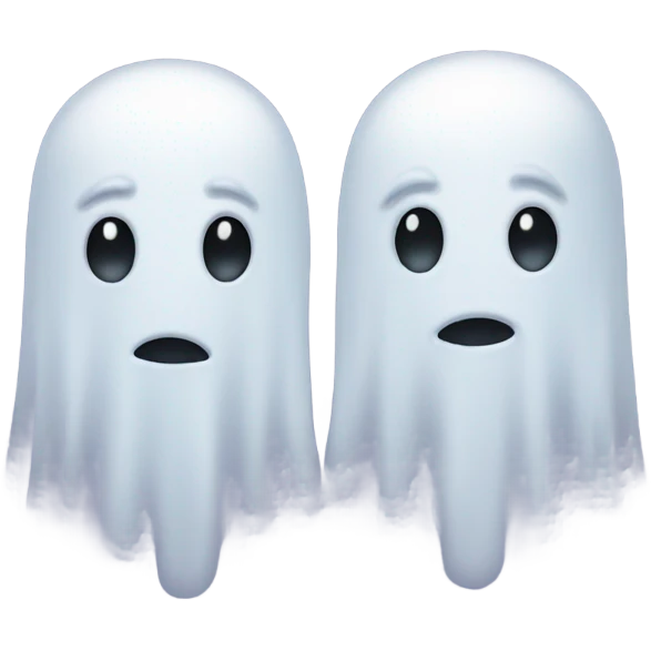 Two ghosts emoji