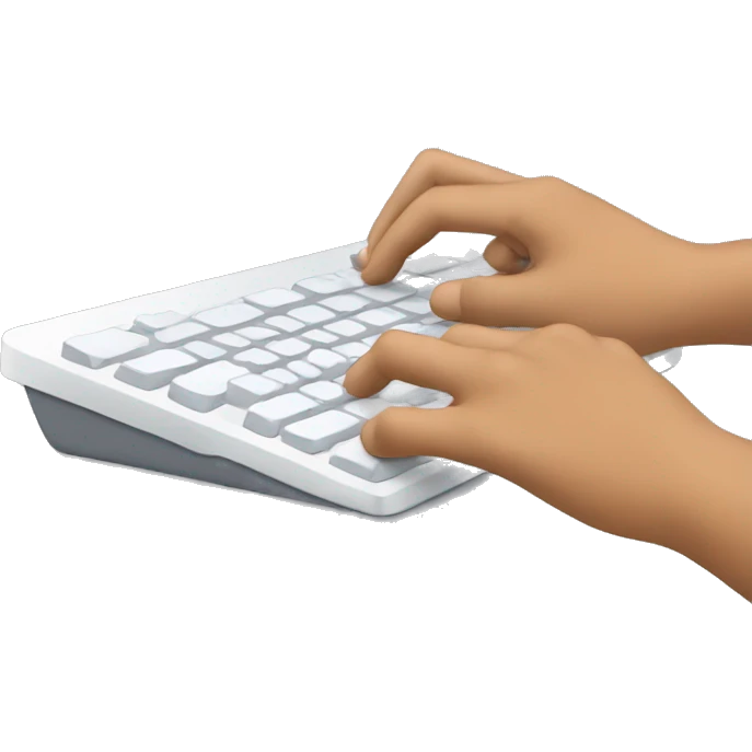 hand typing on keyboard emoji