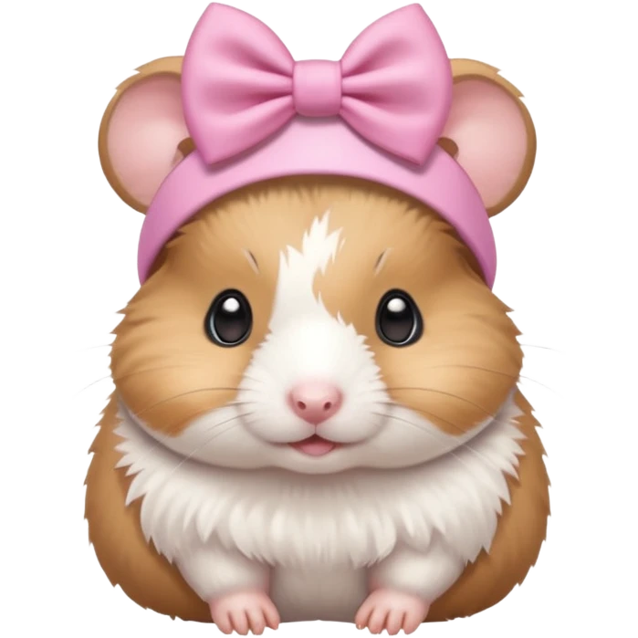 cute hamster wearing a bow on its head emoji