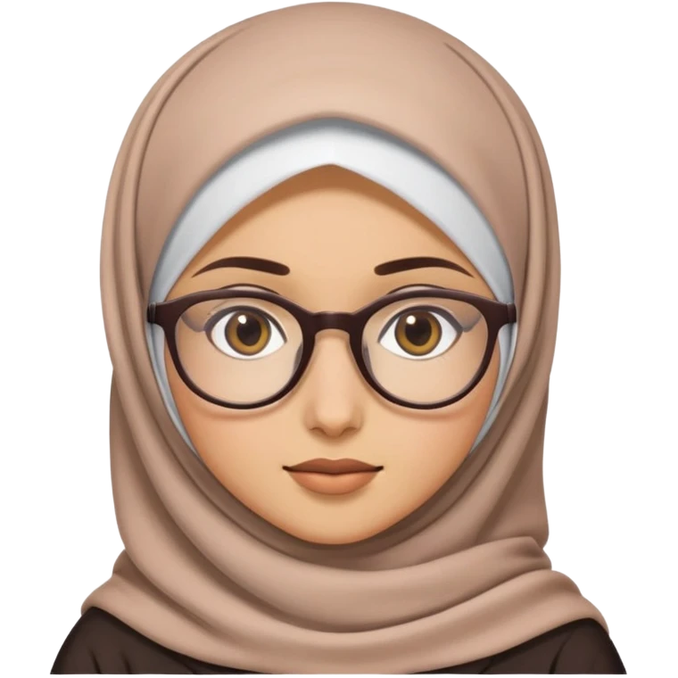 A girl wearing hijab and glassess emoji