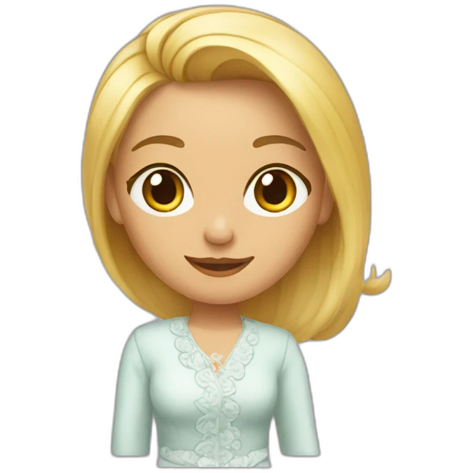 девушка в шикарном платье emoji