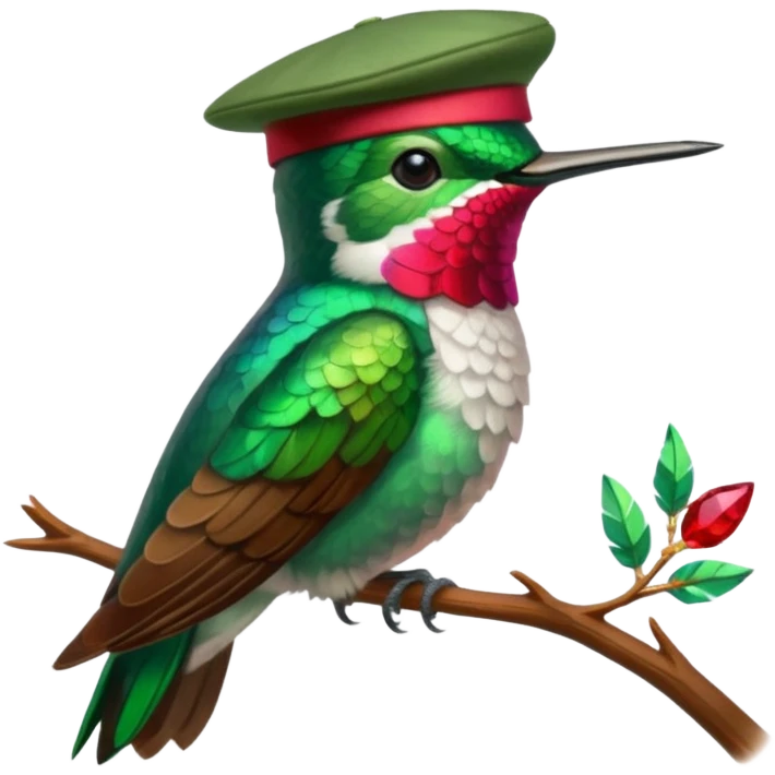 Un colibri con birrete emoji