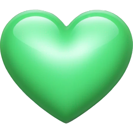 A heart in seaform green colour emoji