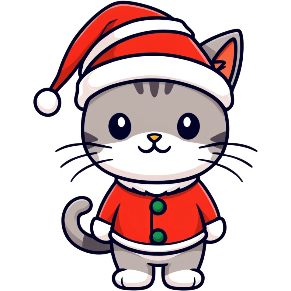 Santa as a cat emoji