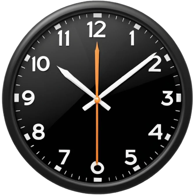 black shadow clock emoji