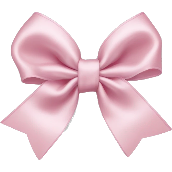 light pink satin bow  emoji