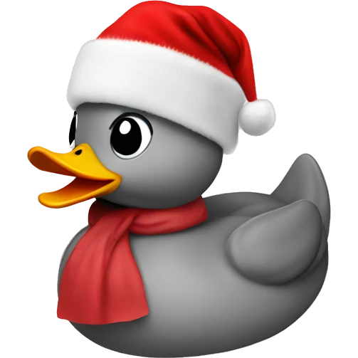 rubber duck in a santa hat emoji