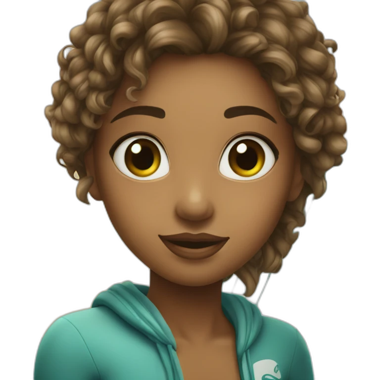 beatiful girl on surfboard emoji
