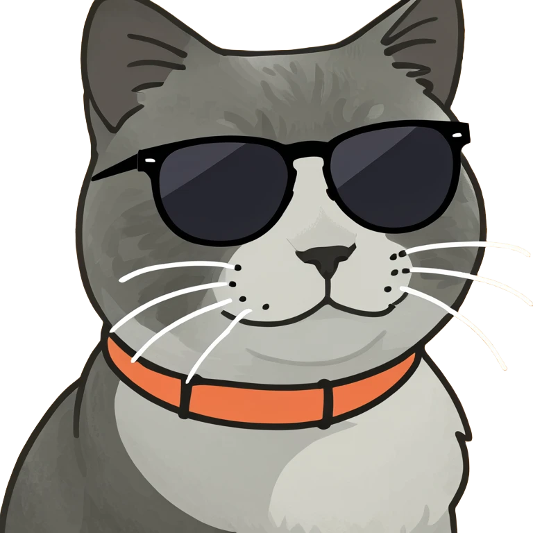 Cat with sunglasses emoji