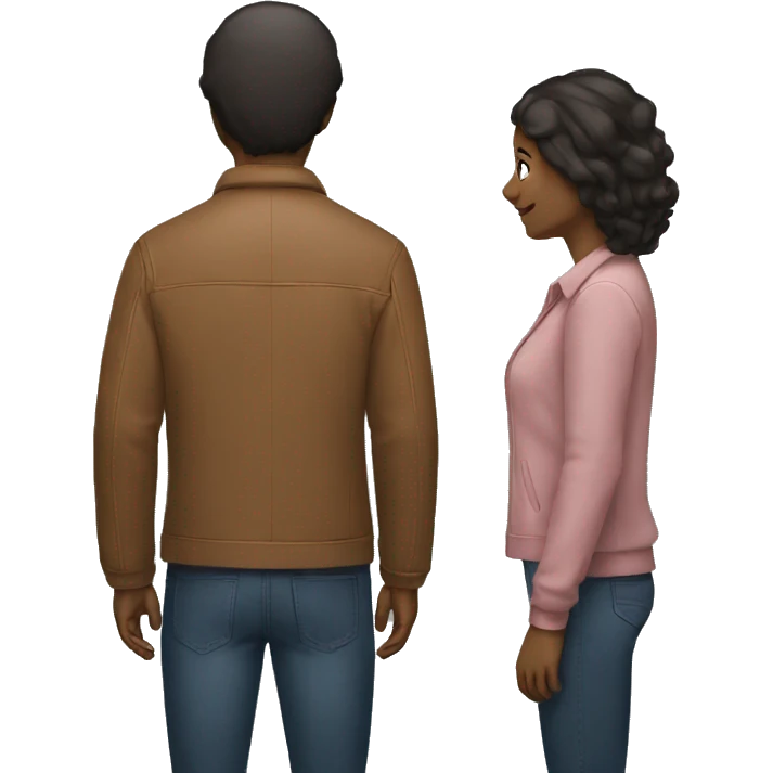 two people standing back to back emoji