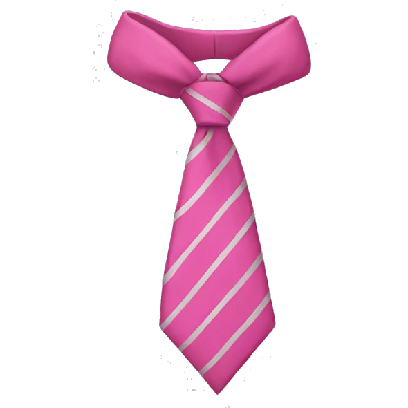 Pink tie emoji