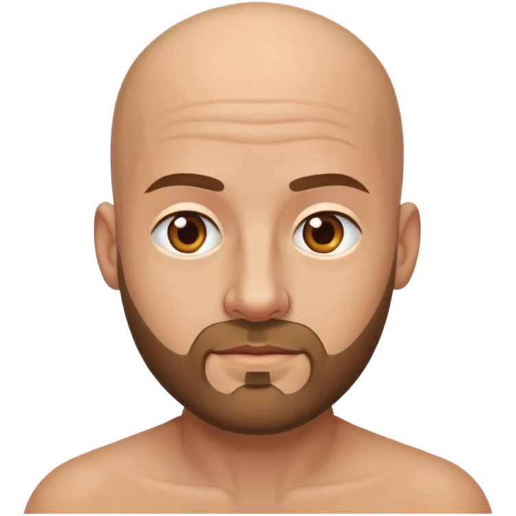 Hombre calvo con barba corta  emoji
