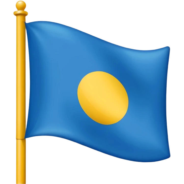 Bandera de tres líneas Ariba azul medioverde abajo amarillo  emoji