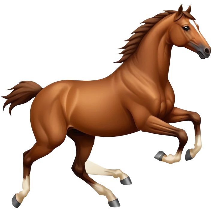 A galloping horse in motion emoji