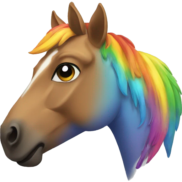 rainbow with a horse on it emoji