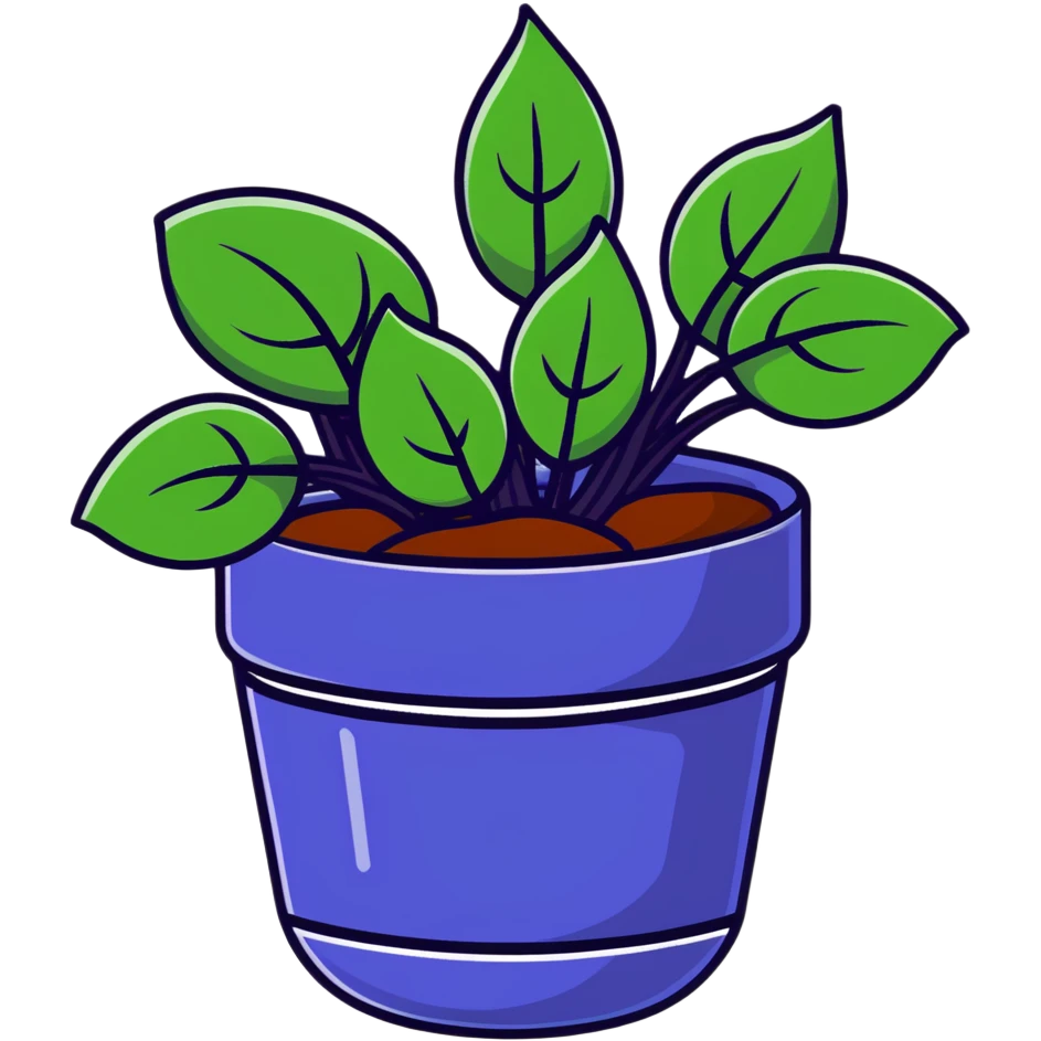 Young Plectranthus Verticillatus sprouts with perfectly circular penny-shaped leaves in a modern metallic planter emoji