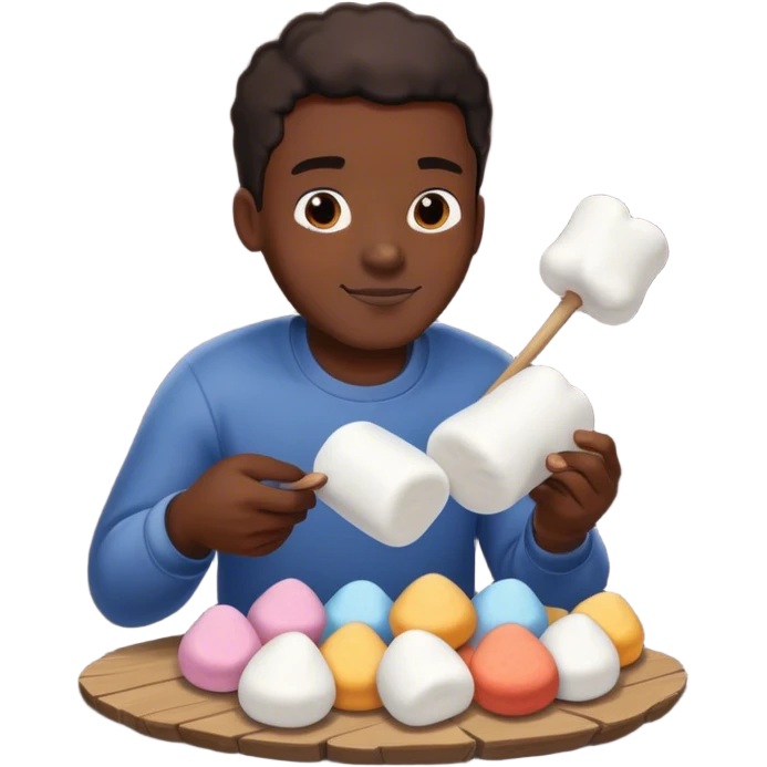Black dude picking up marshmallows  emoji