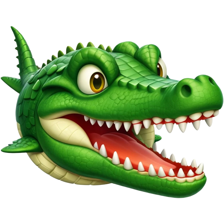 Un avión con cara de cocodrilo emoji