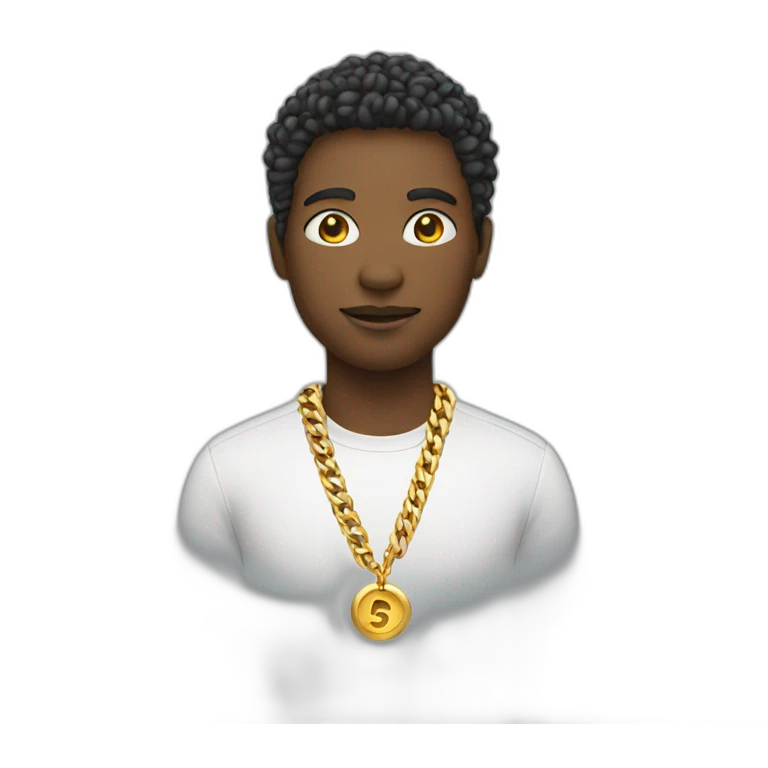 Person with gold chain emoji
