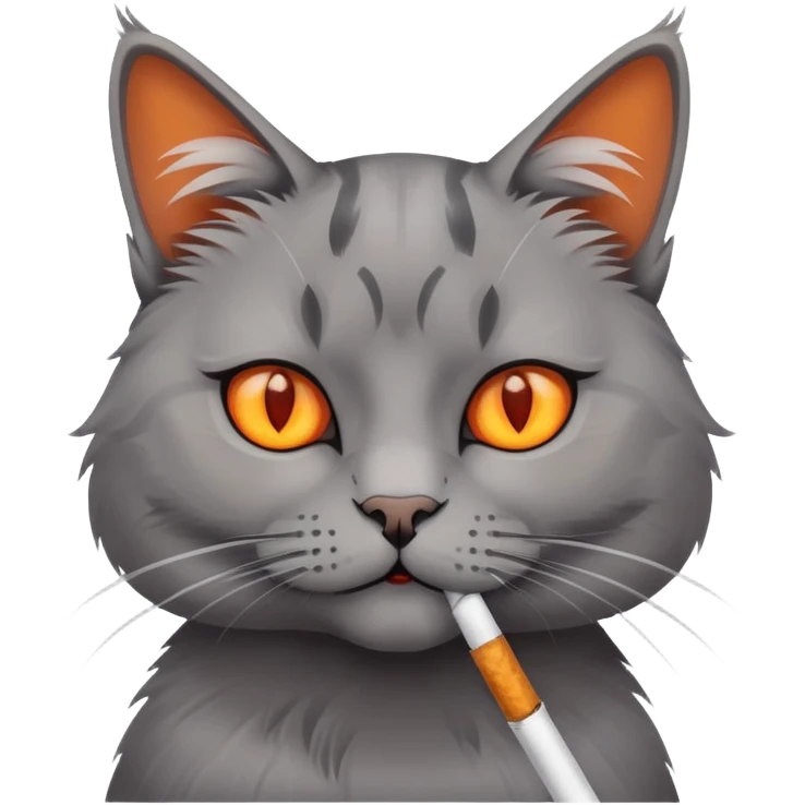 cat smoking a cigarette emoji