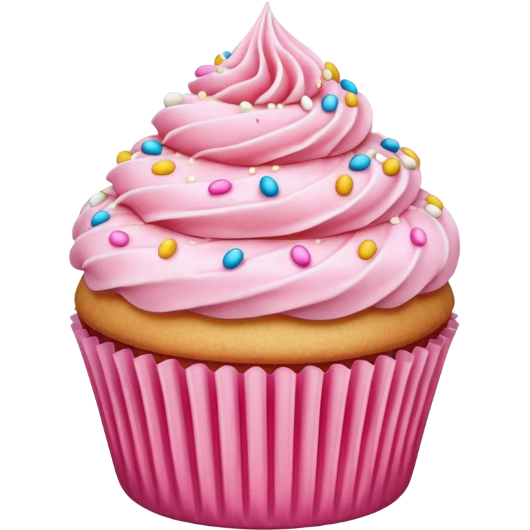 Cupcake with pink icing emoji
