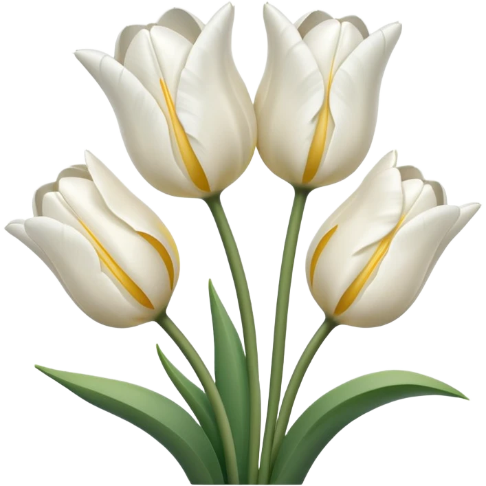 White tulips  emoji