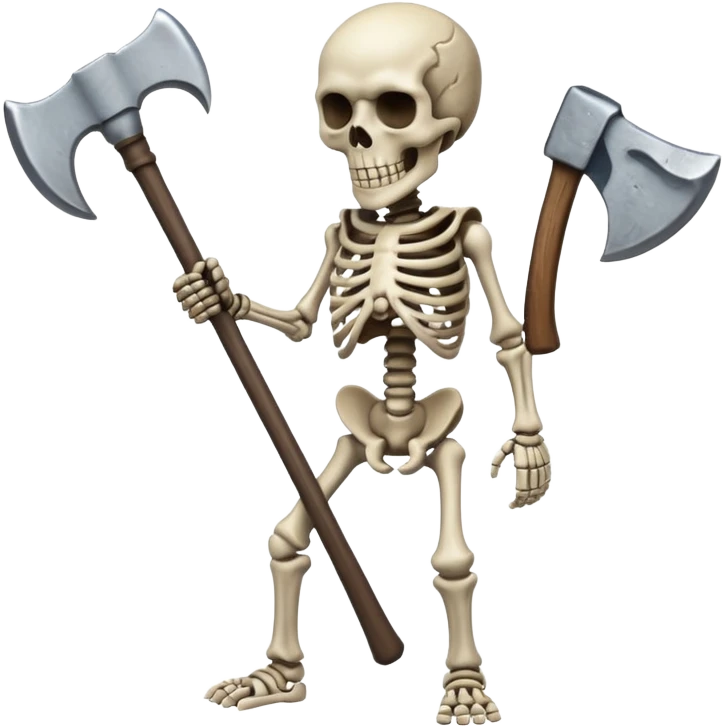  skeleton with axe  emoji