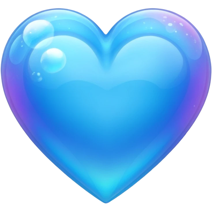 blue heart with a bubble texture emoji