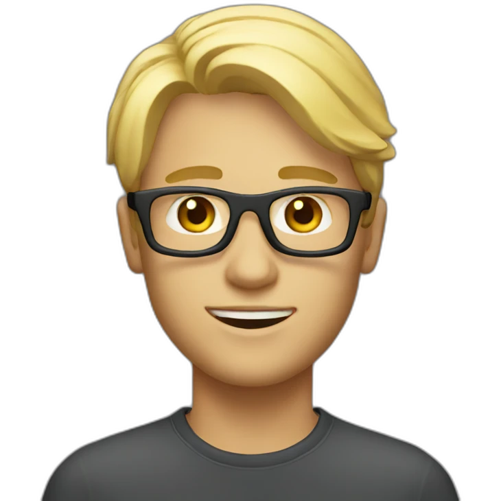 Blonde Male VR designer emoji