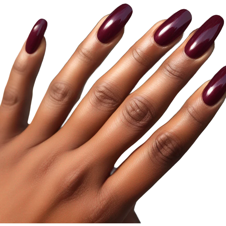 Burgundy nail color emoji