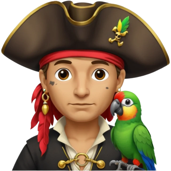 pirate and parrot emoji