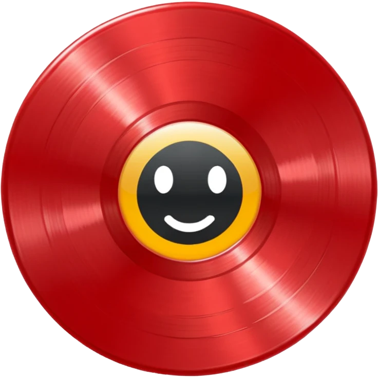 red vinyl record It's just a vinyl record.
 emoji