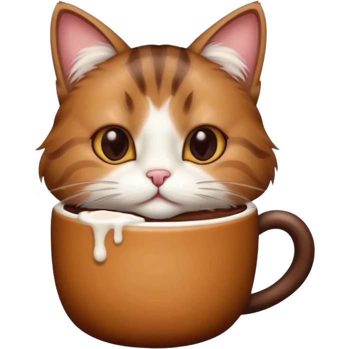 кошка с какао emoji