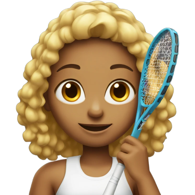 Girl with tenis racket  emoji