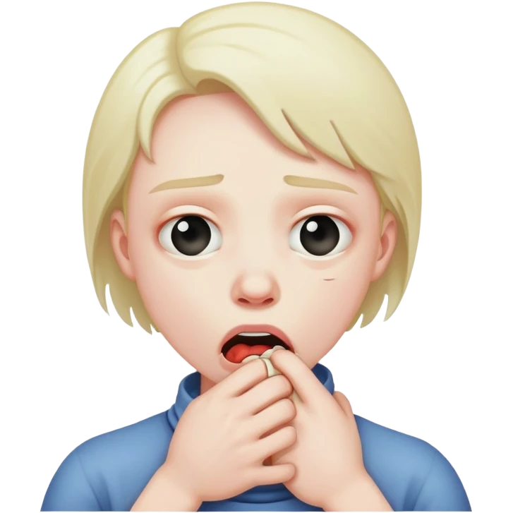 Person strangling themself emoji