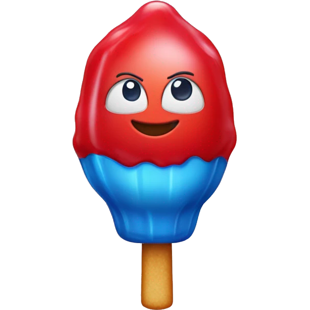 Red ring pop candy with blue ring emoji