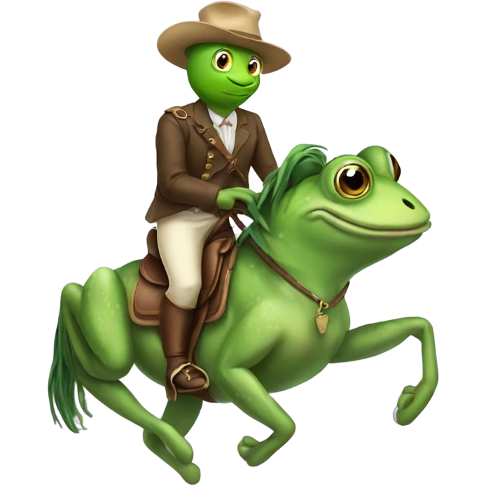 Frog on horse emoji