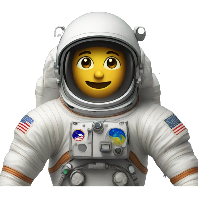 Astronaut looking towards earth emoji
