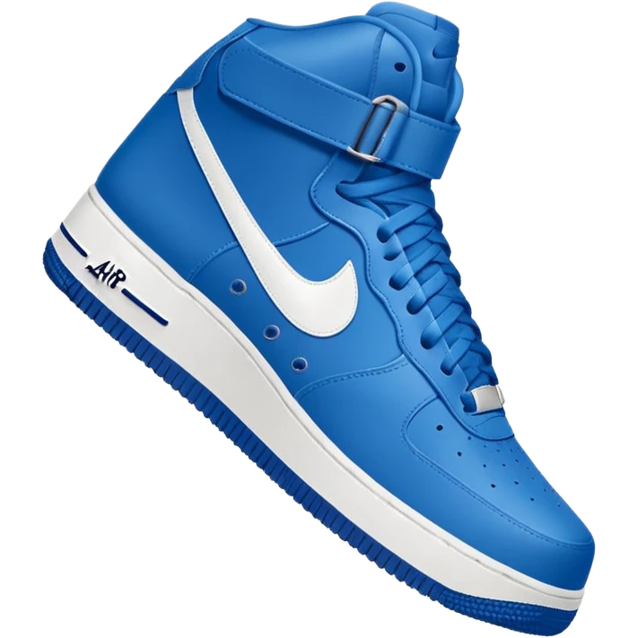 Nike Air Force sneakers, simple, blue, iconic silhouette, no text emoji