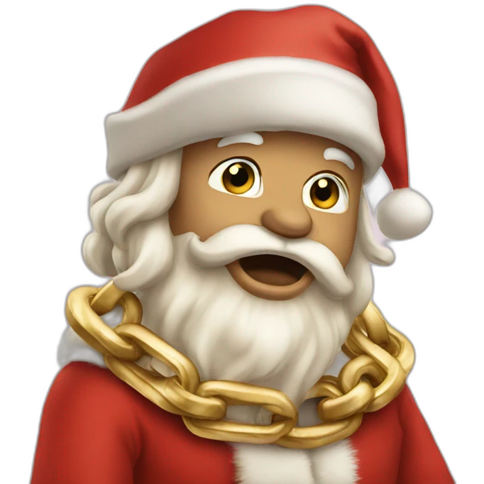 santa claus rap singing gold chain emoji emoji