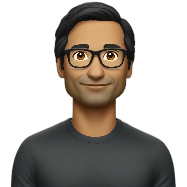 satya nadella in black hair emoji