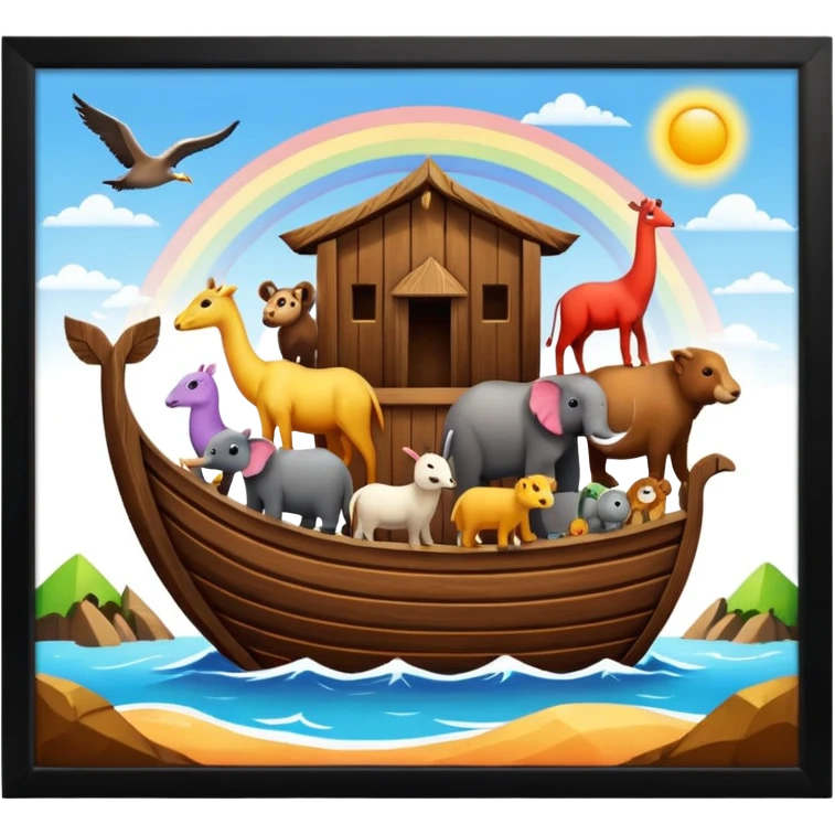 animaux dans arche de noé emoji