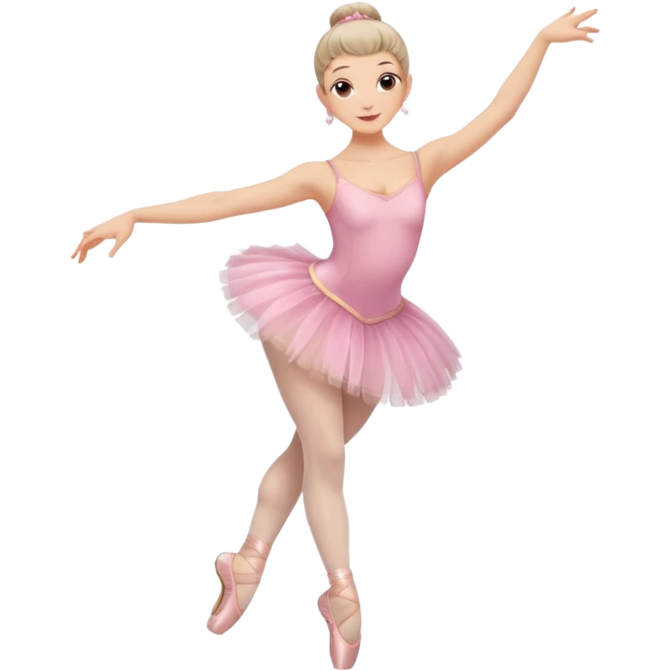 Ballerina, middle age woman, more expressions emoji