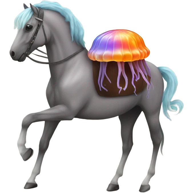 jellyfish on a hors emoji