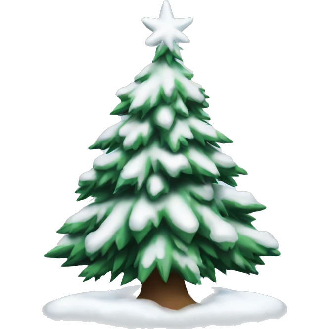 Snowy Christmas tree emoji