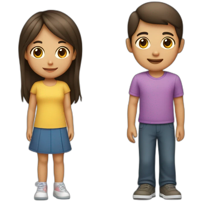 Familia 2 niñas 1 padre y 1 madre emoji