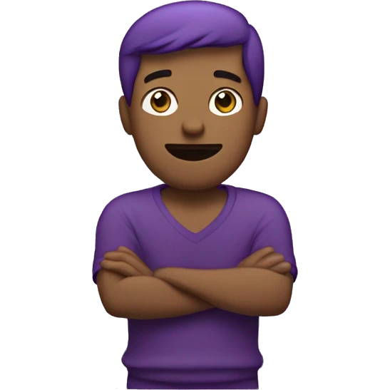 Man Gesturing No
A white man with arms crossed forming an ‘X’ to indicate ‘Team X". With purple jumper emoji