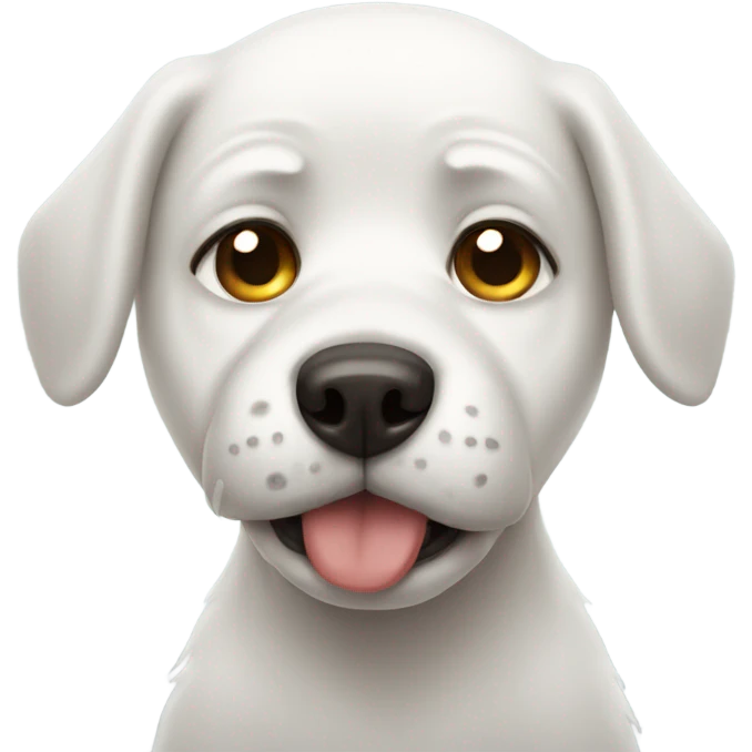 sad white dog crying  emoji