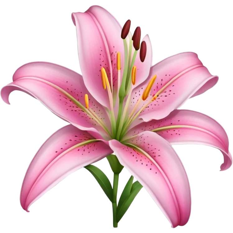 pink lily flower emoji